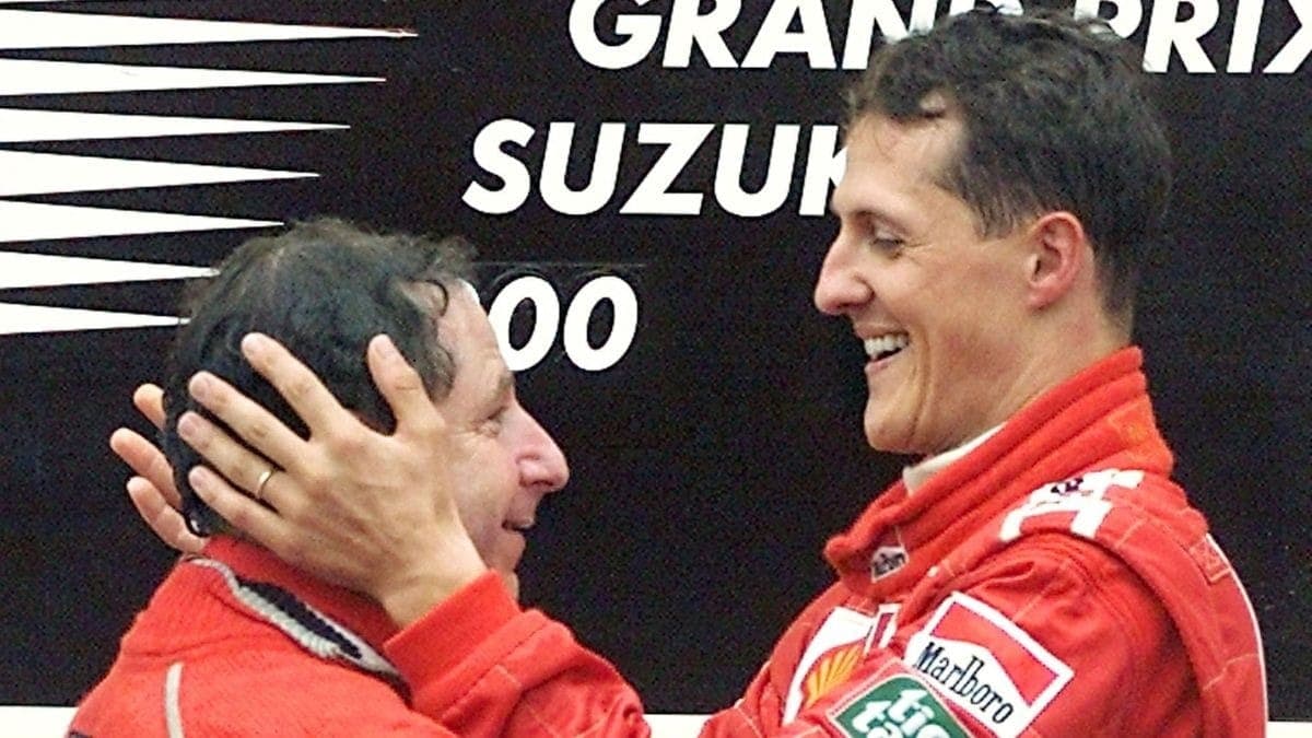 Jean Todt e MIchael Schumacher durante o GP do Japão de 2006