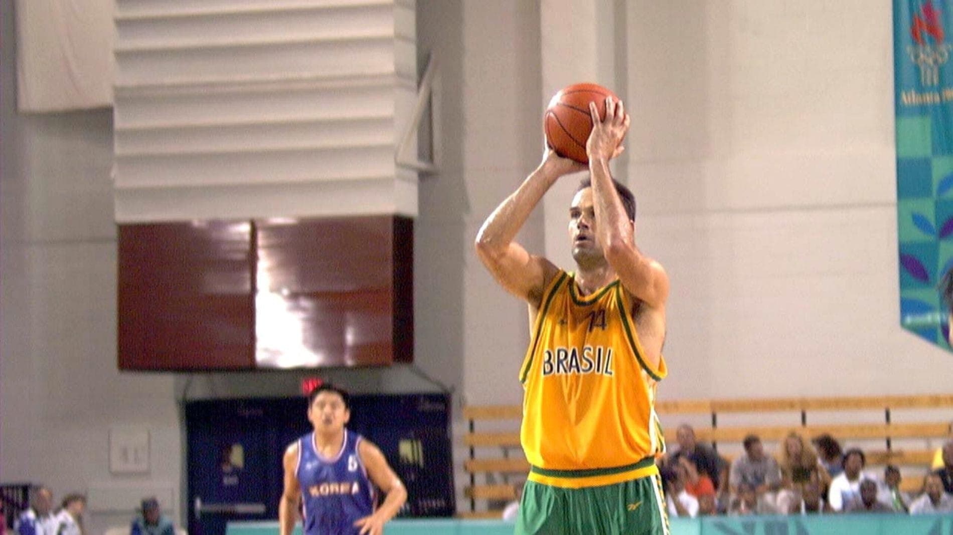 Milésimo ponto de Oscar em Olimpíadas, contra Coreia do Sul, em Atlanta-1996