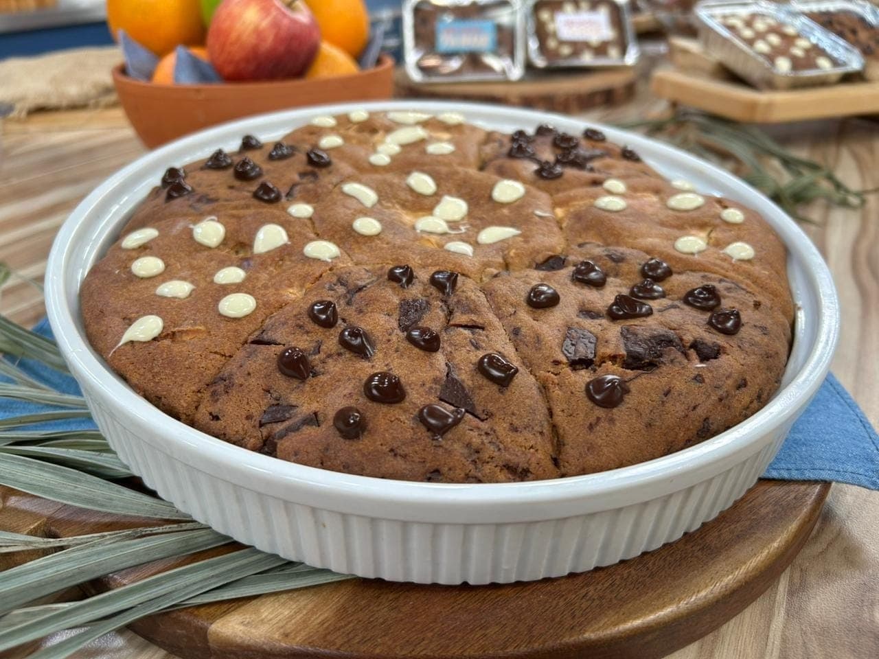Cookie recheado de brigadeiro
