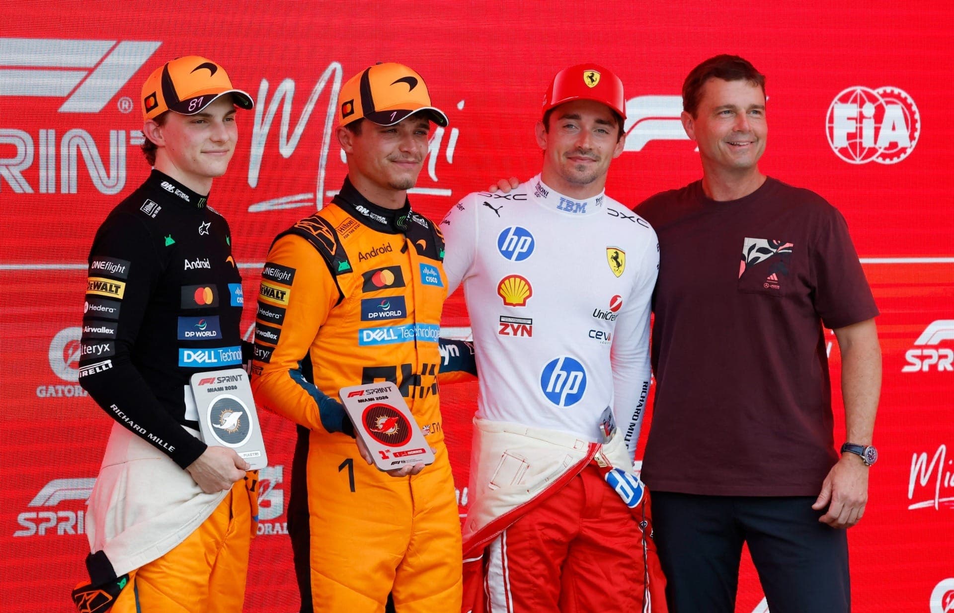 F1: Norris lidera dobradinha da McLaren na sprint em Miami; Bortoleto é 11º