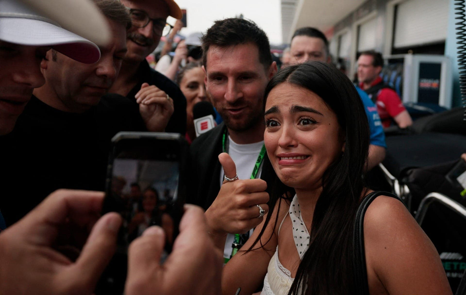 Messi atendeu aos fãs no GP de Miami