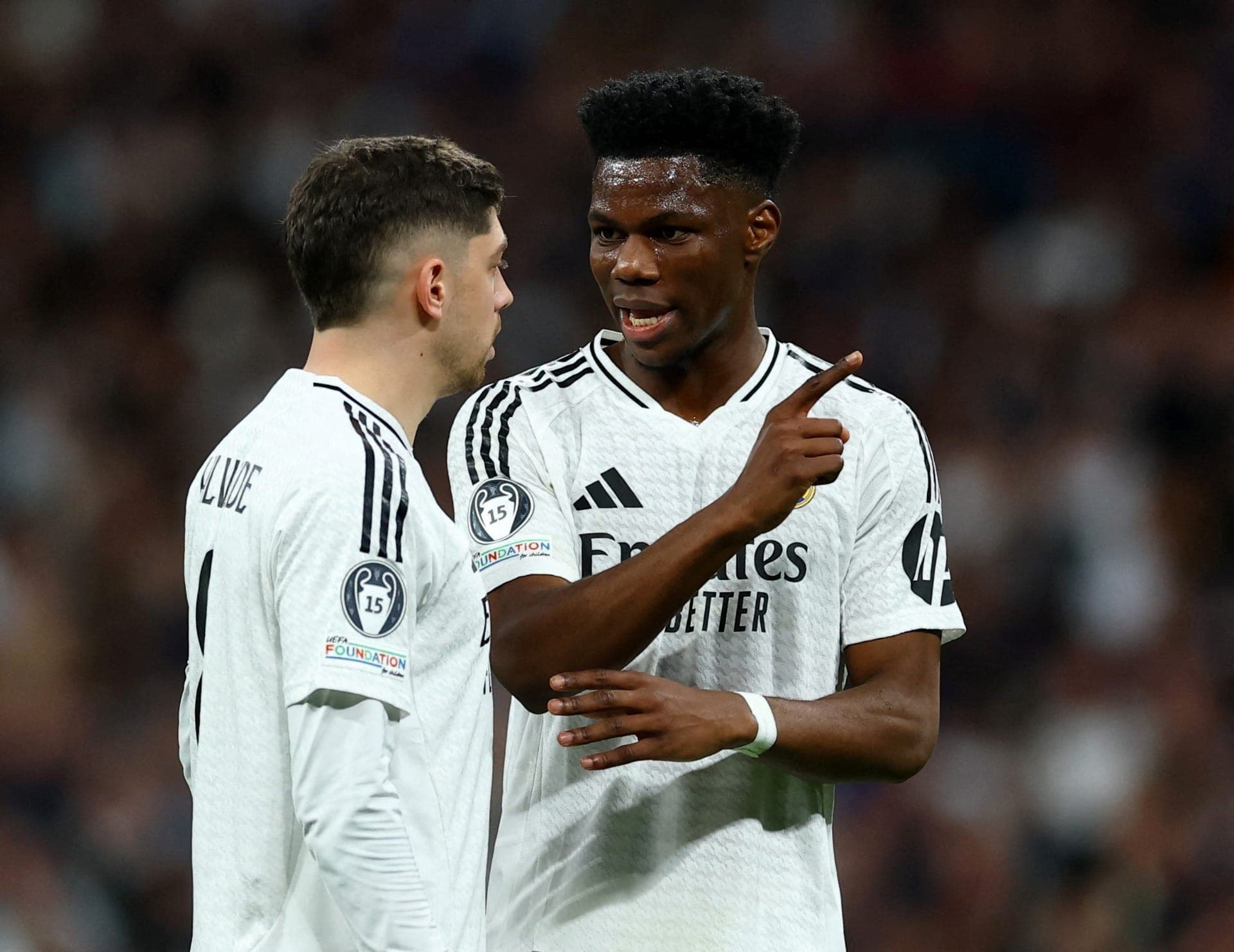 Valverde e Tchouaméni em ação pelo Real Madrid
