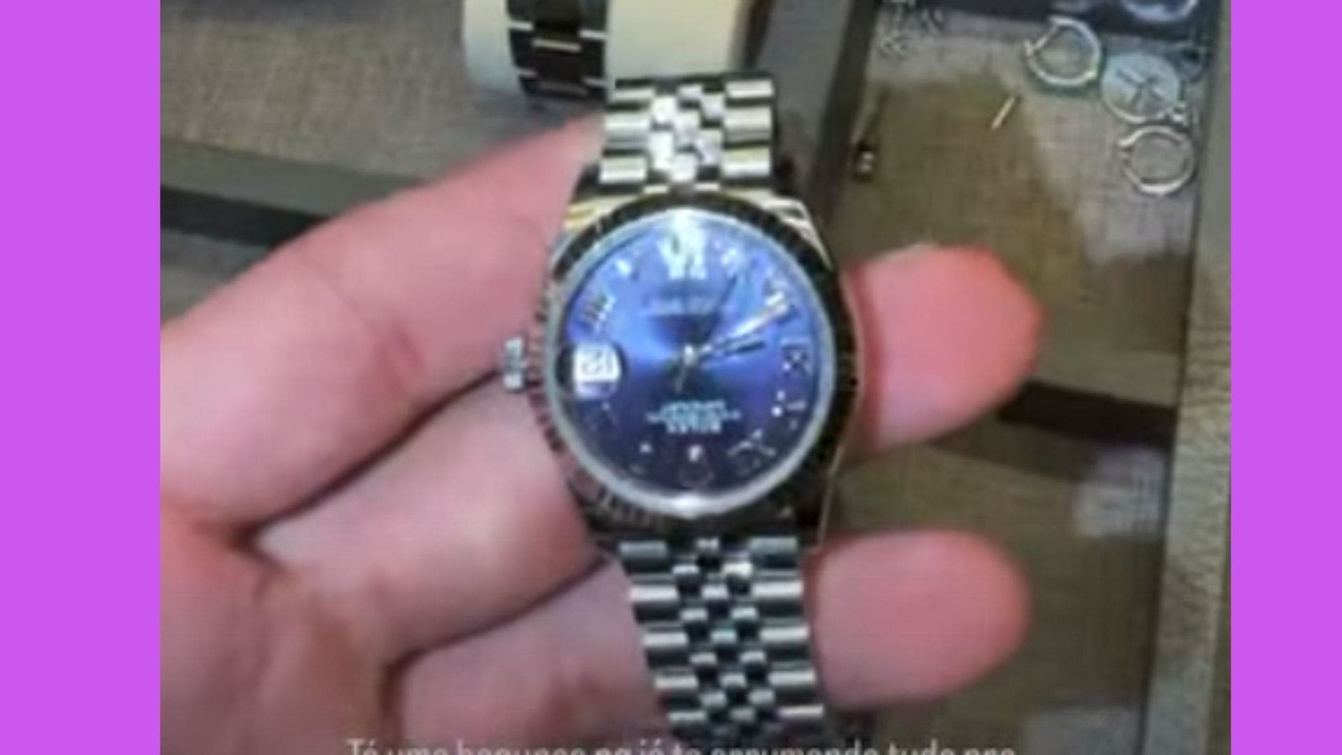 Rolex Datejust com mostrador azul e pulseira Jubilee