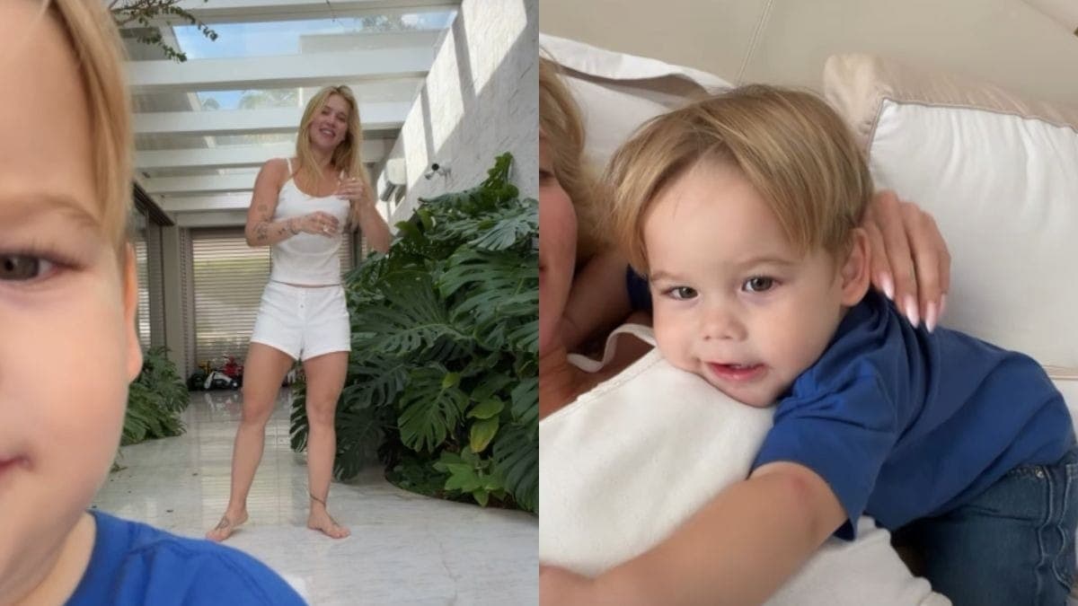 Virginia surge em casa com o filho após anunciar término com Vini