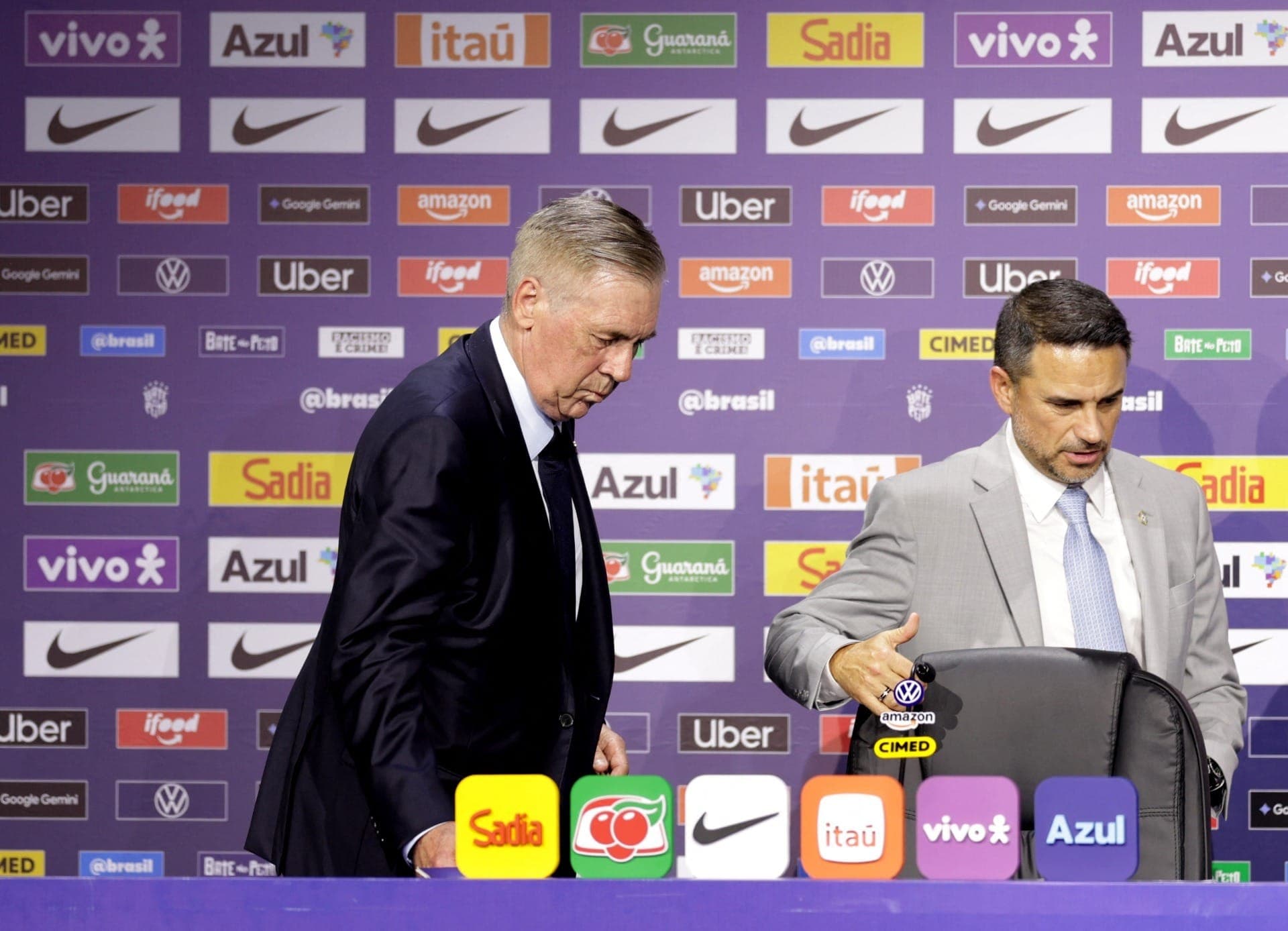 Carlo Ancelotti durante a convocação da Seleção Brasileira