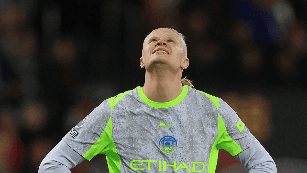 Haaland lamenta erro em empate do City para o Bournemouth