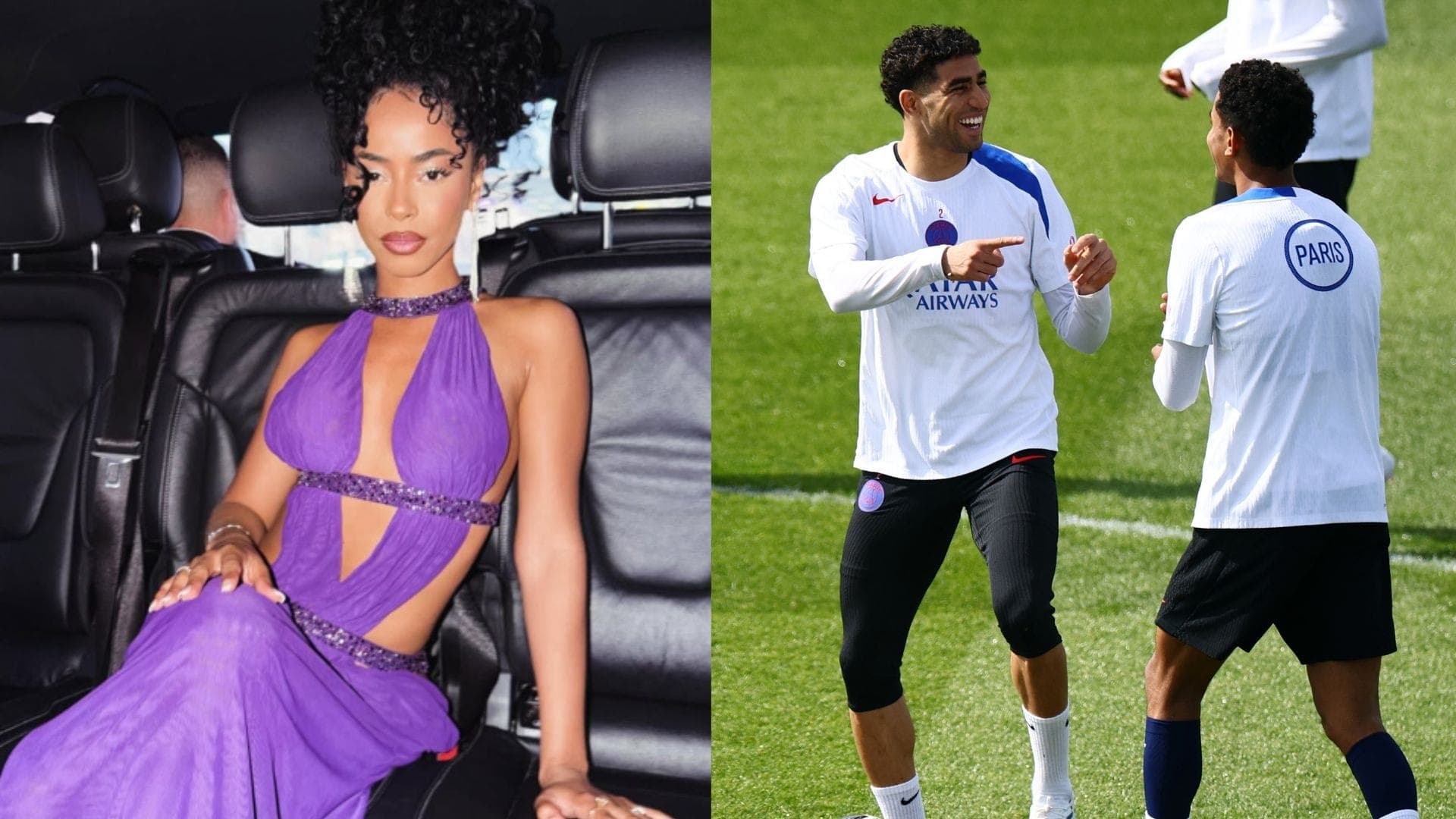 Lorena Maria e Hakimi, do PSG