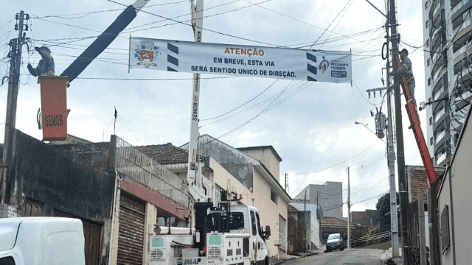 O local já está sinalizado para orientar os motoristas