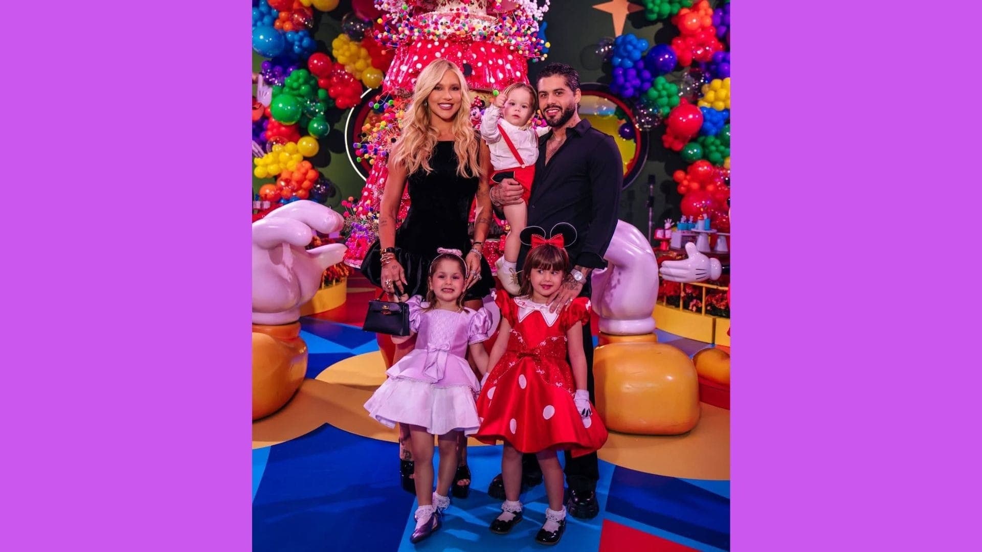 Virginia e Zé Felipe com os filhos