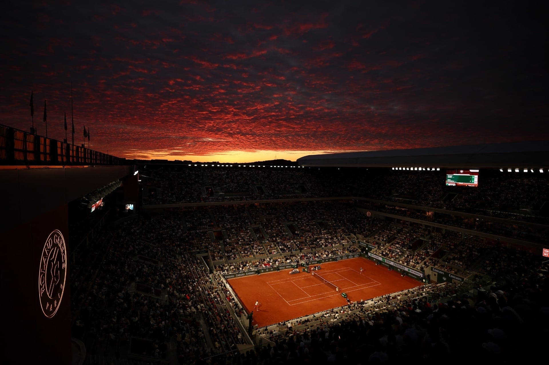 Roland Garros teve uma paisagem mais bonita que o normal durante o jogo