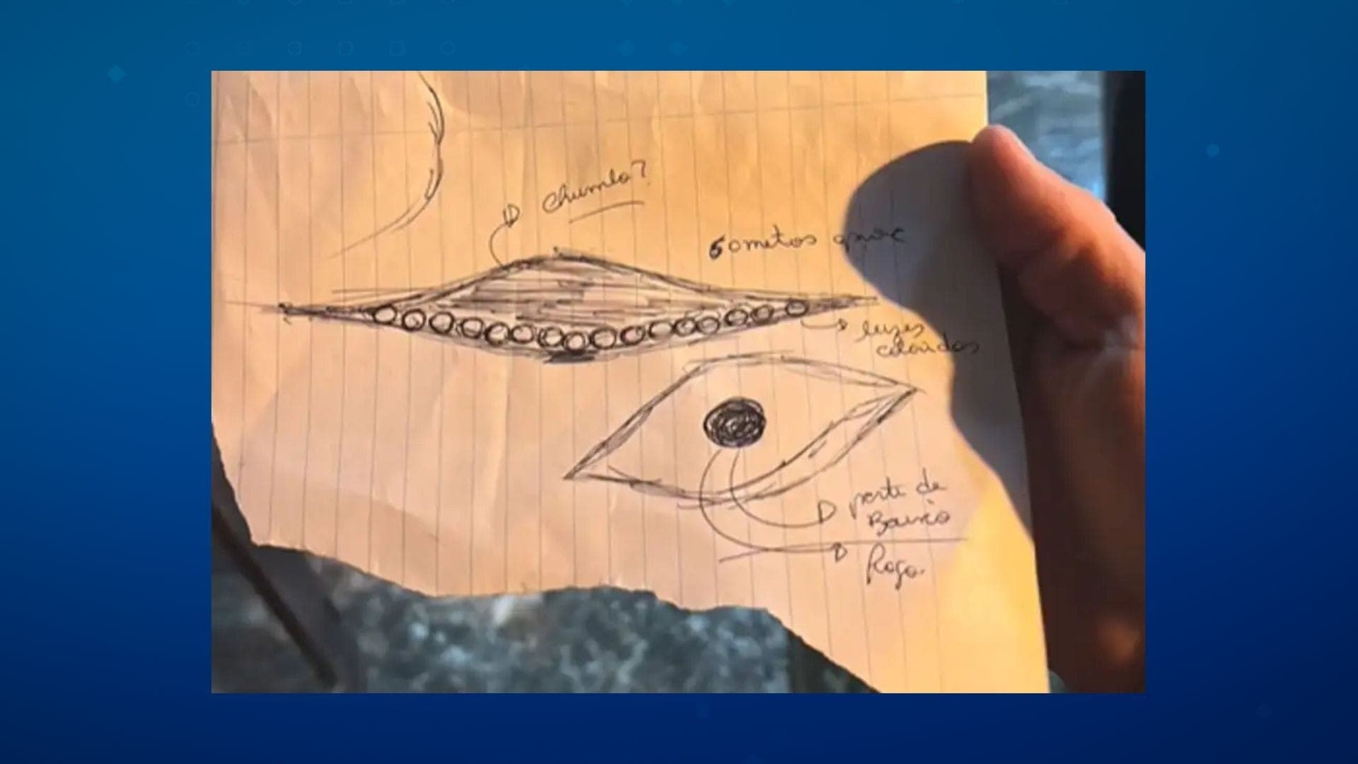 Influenciador fez o desenho do objeto que ele filmou