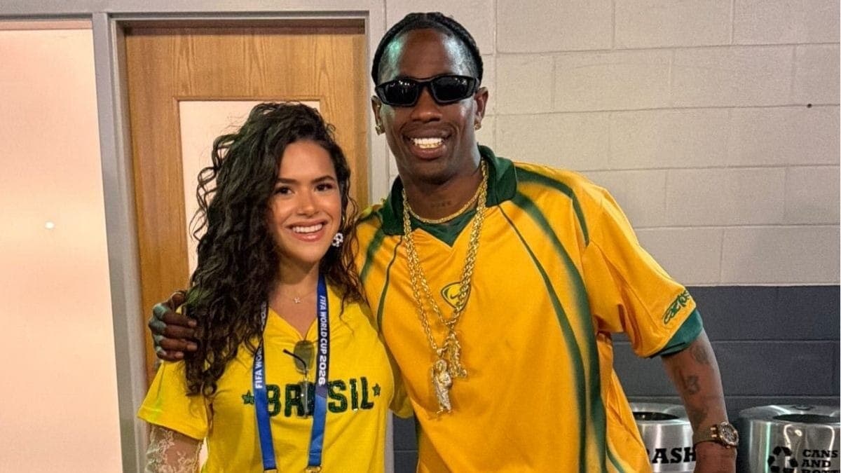 Maisa Silva encontra Travis Scott na Copa do Mundo