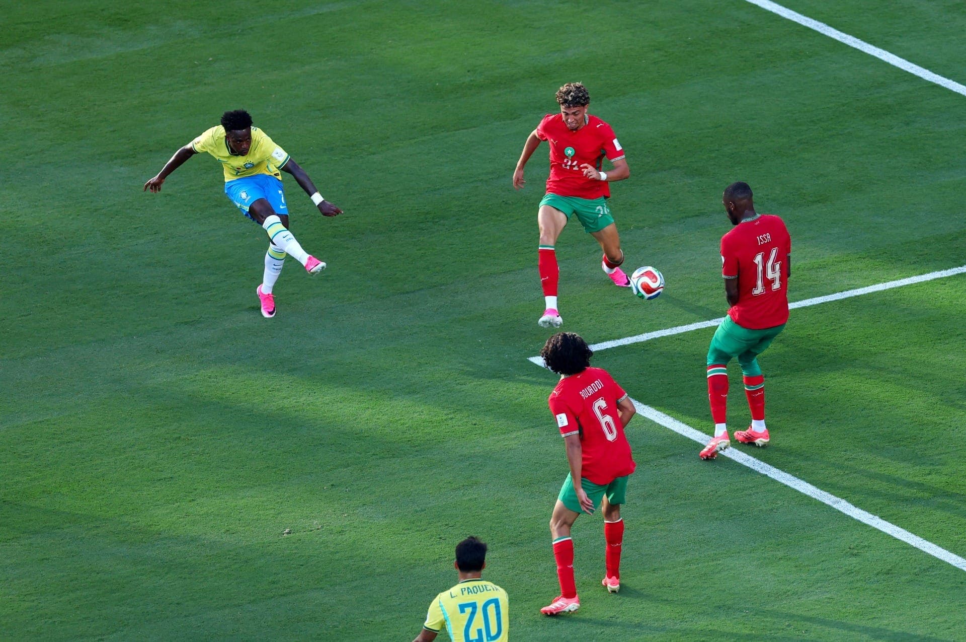 Vini Jr marcou o gol de empate do Brasil contra Marrocos