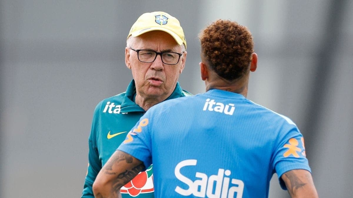 Ancelotti pode mudar o time do Brasil contra a Escócia