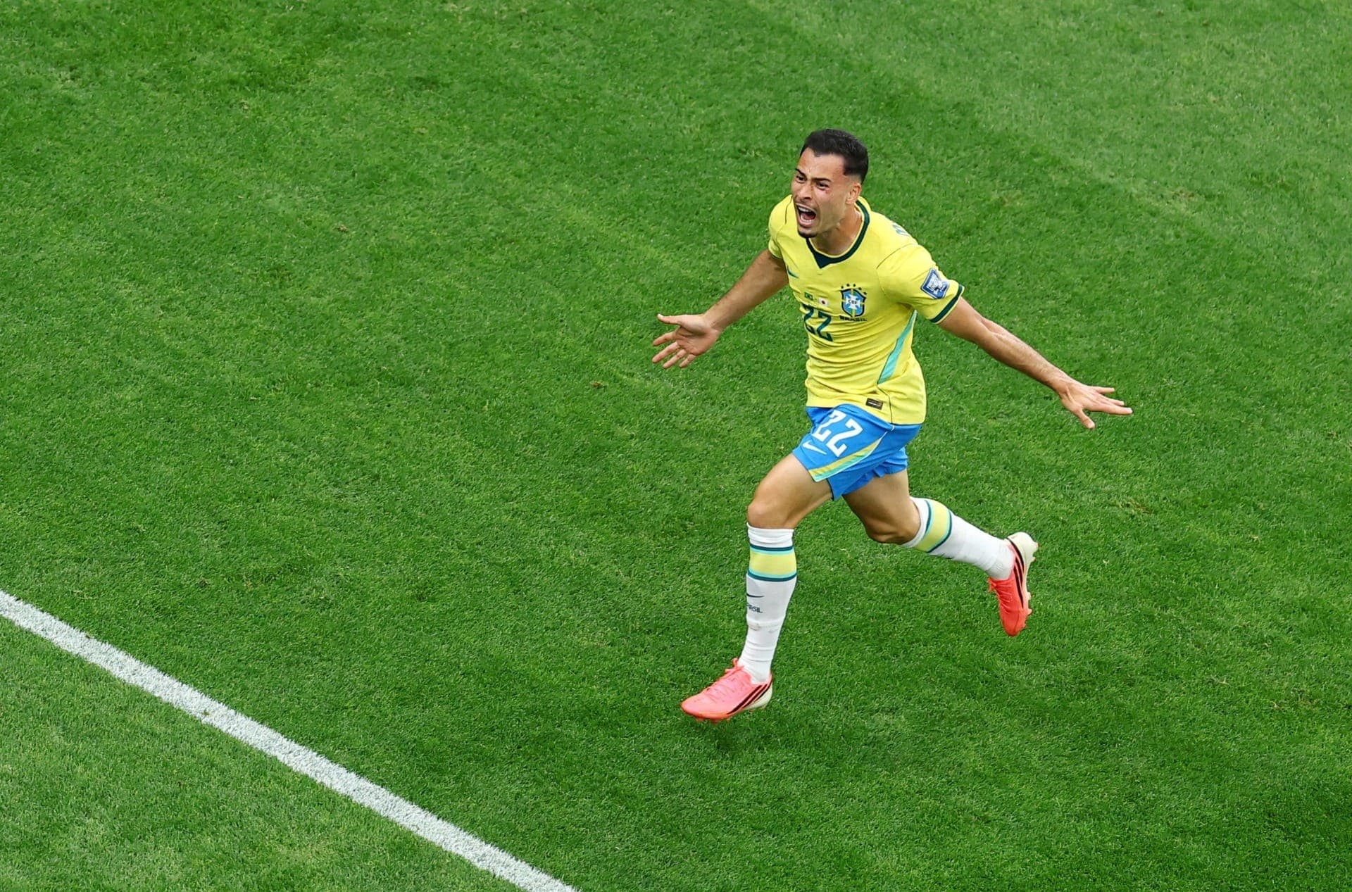Martinelli fez o gol da vitória da Seleção