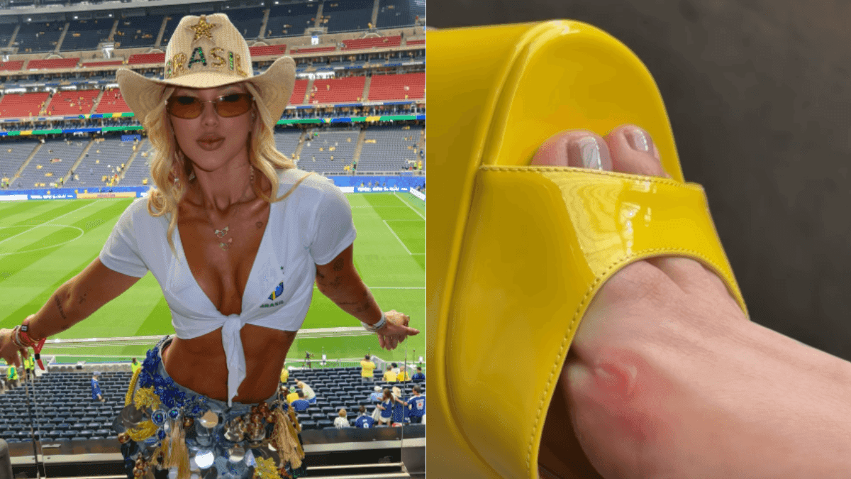 Virginia mostra calo nos pés antes do Jogo do Brasil