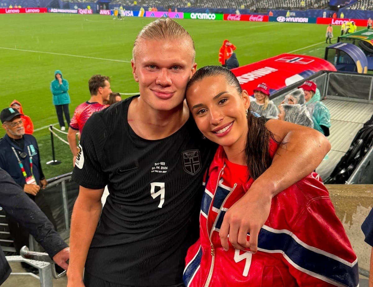 Haaland e sua namorada, Isabel Haugseng Johansen