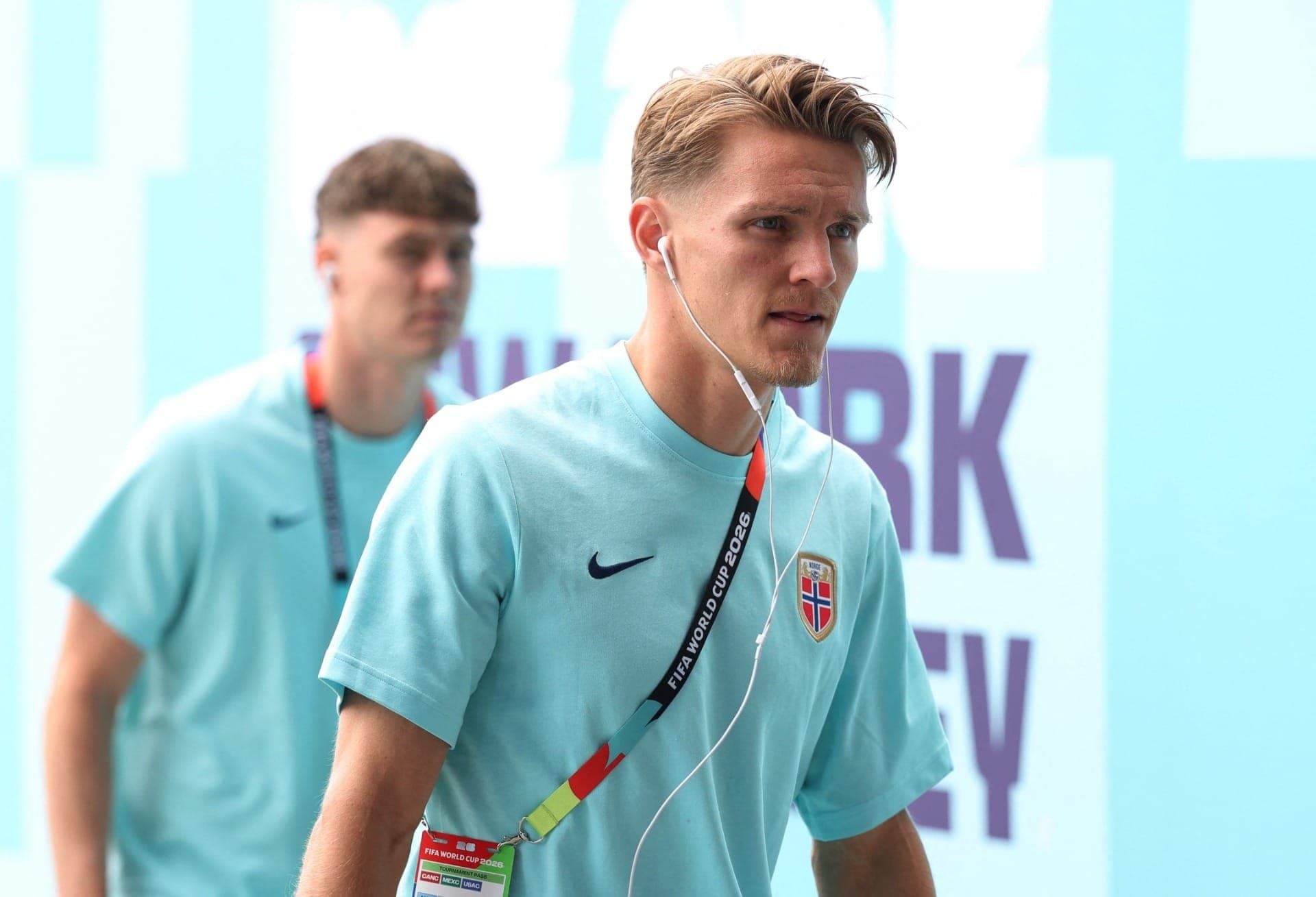 Odegaard no estádio de Nova Jersey para Brasil x Noruega