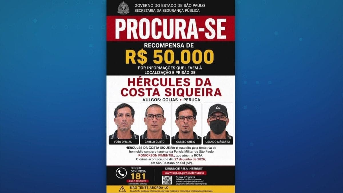 Polícia procura suspeito de atirar contra PM da Rota
