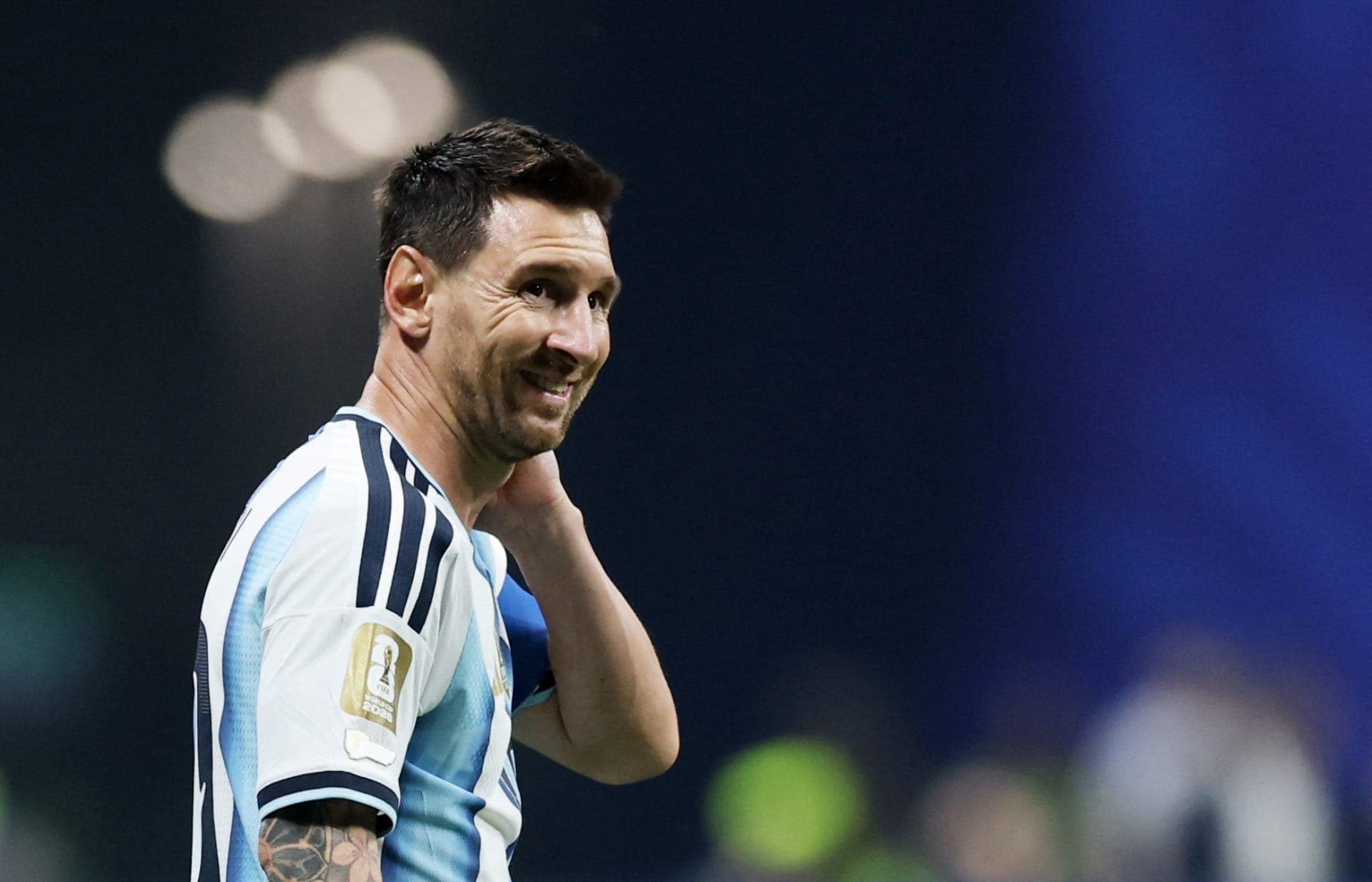 Reação de Messi após o pênalti perdido