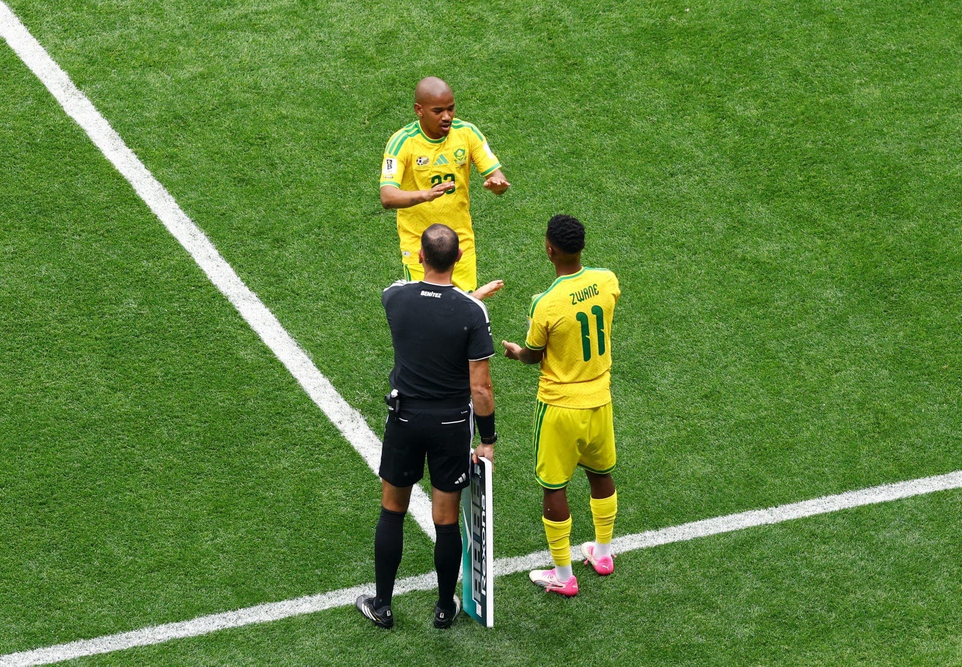 Jayden Adams em jogo pela Copa do Mundo