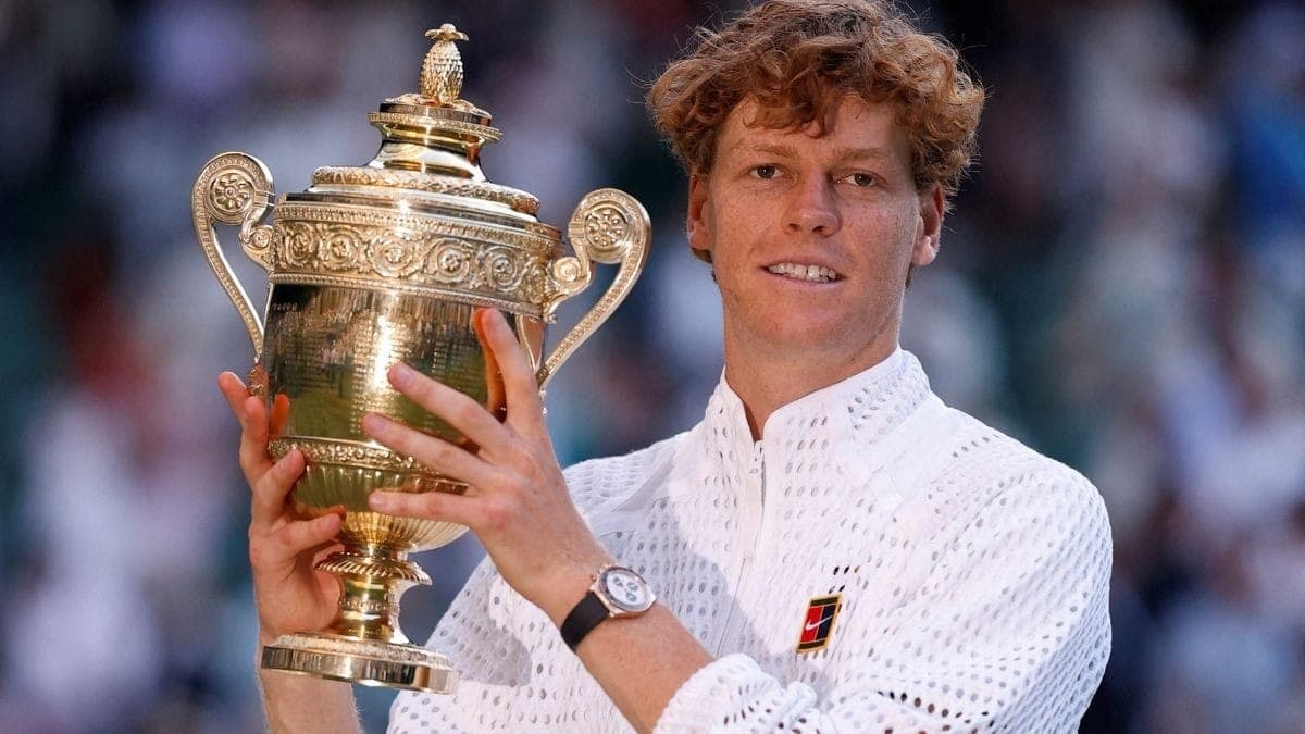 Sinner comemora título em Wimbledon