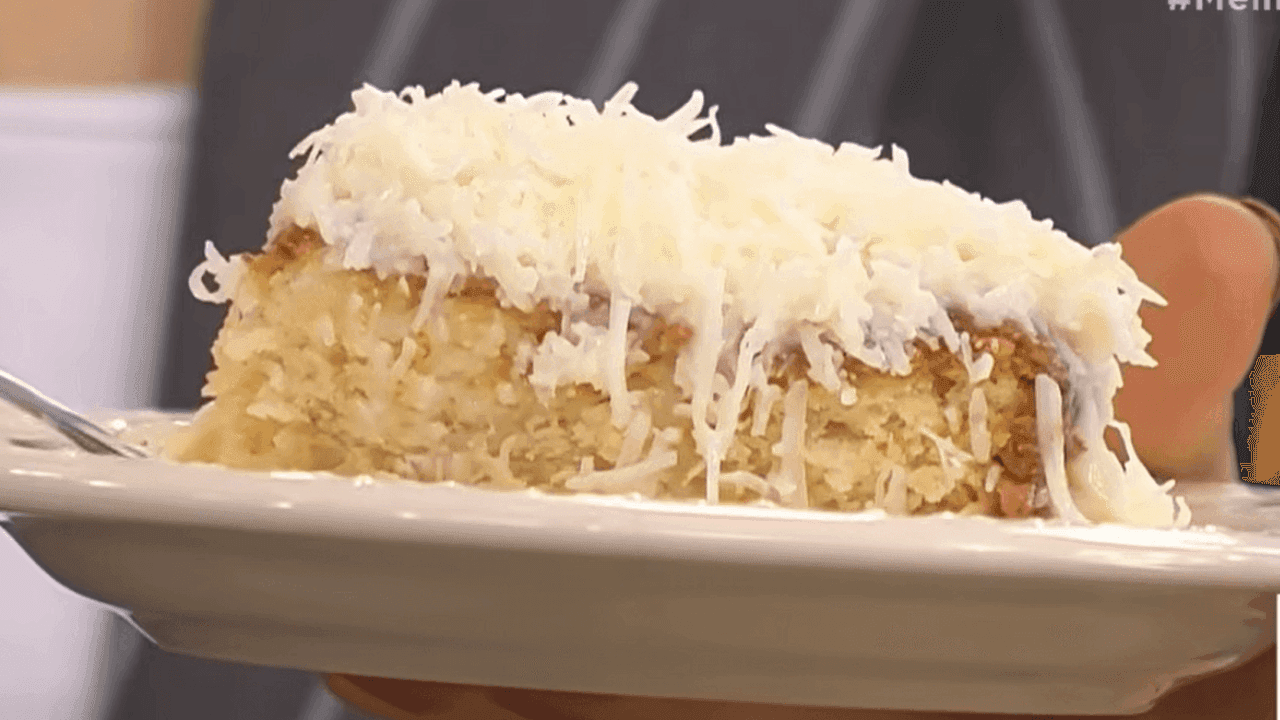 Bolo de coco gelado do chef Bruno Hashimoto