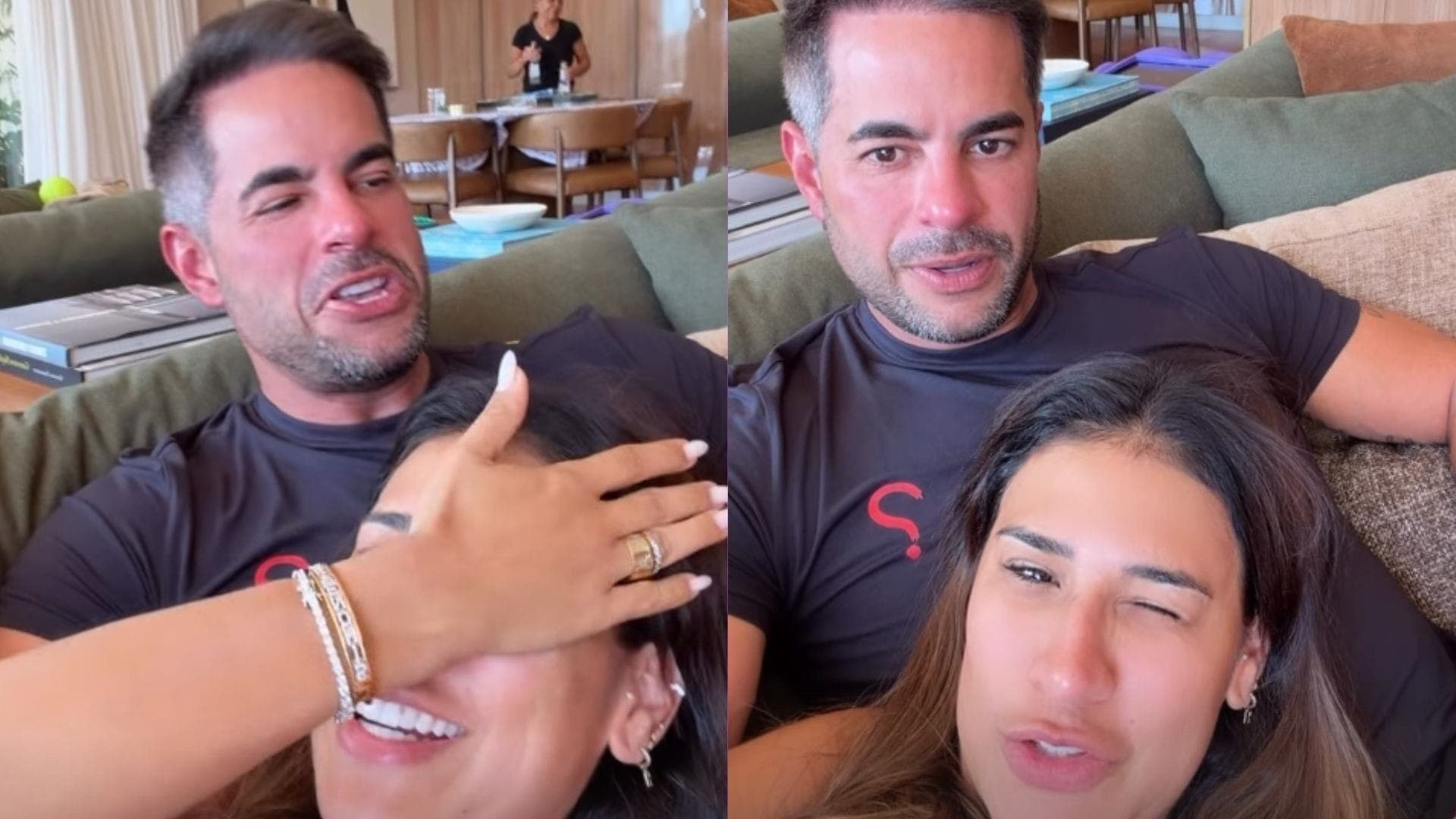 Kaká Diniz e Simone Mendes se divertiram nos stories