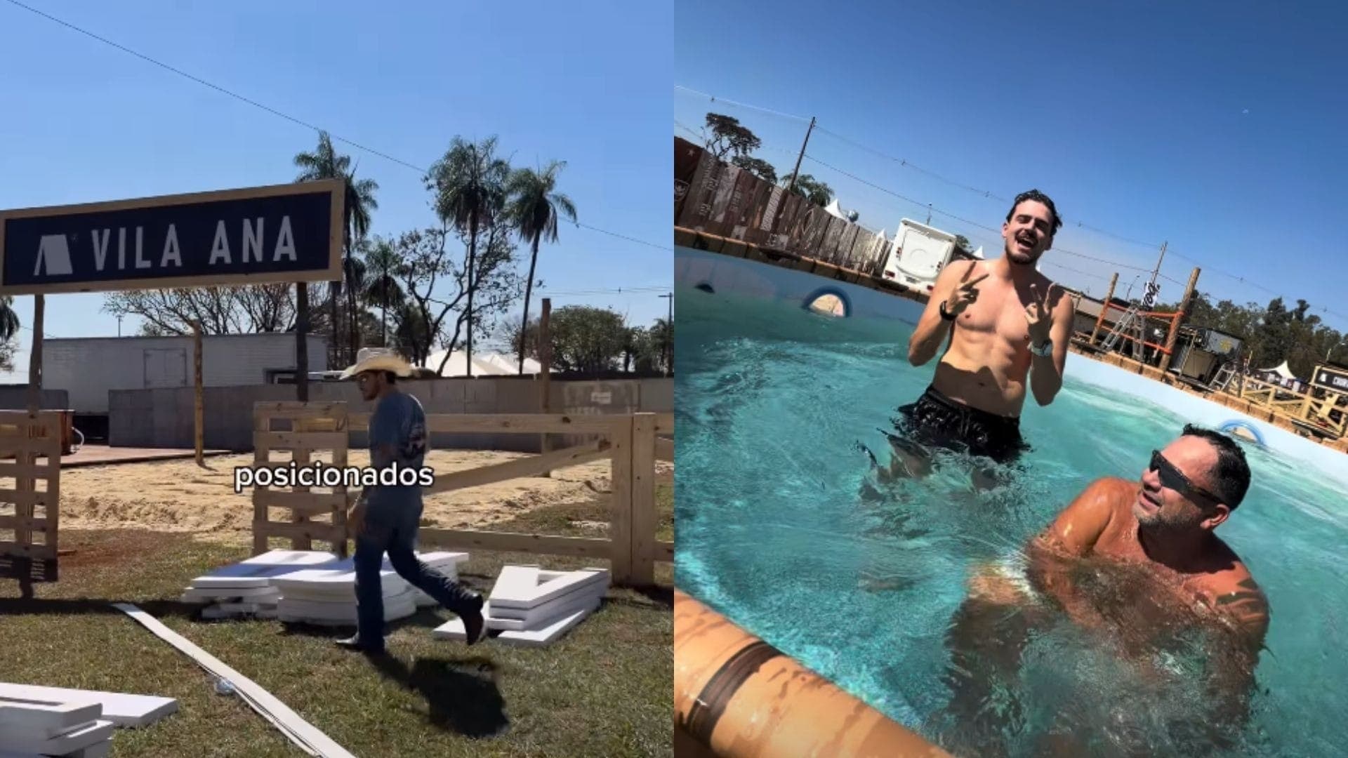 Jon Vlogs e Ana Castela montaram camping em Barretos