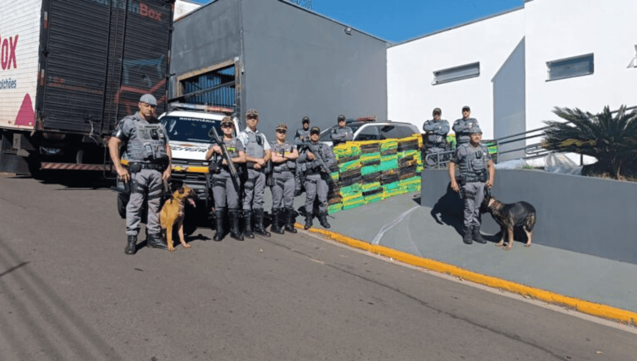 PMR apreende 1,3 tonelada de drogas em carga de estofados na Raposo Tavares