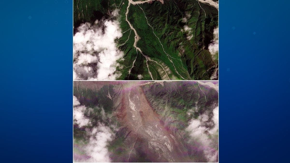 Imagens de satélite mostram antes e depois das inundações no Nepal