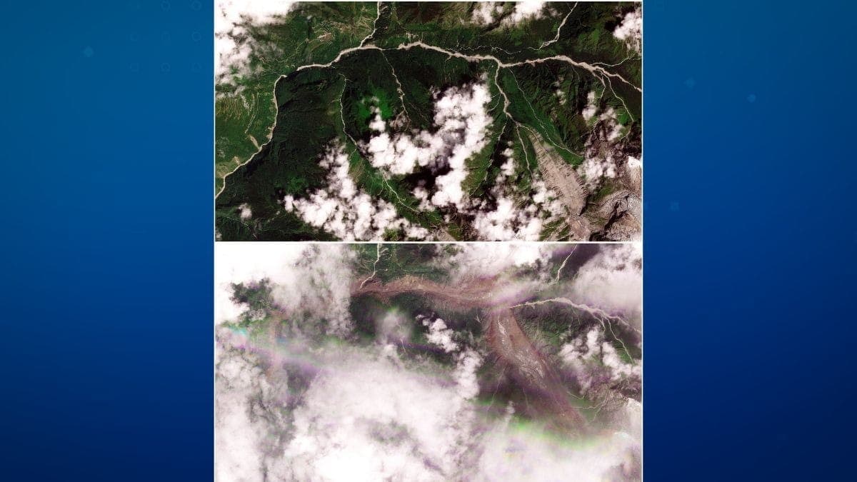 Imagens de satélite mostram antes e depois das inundações no Nepal