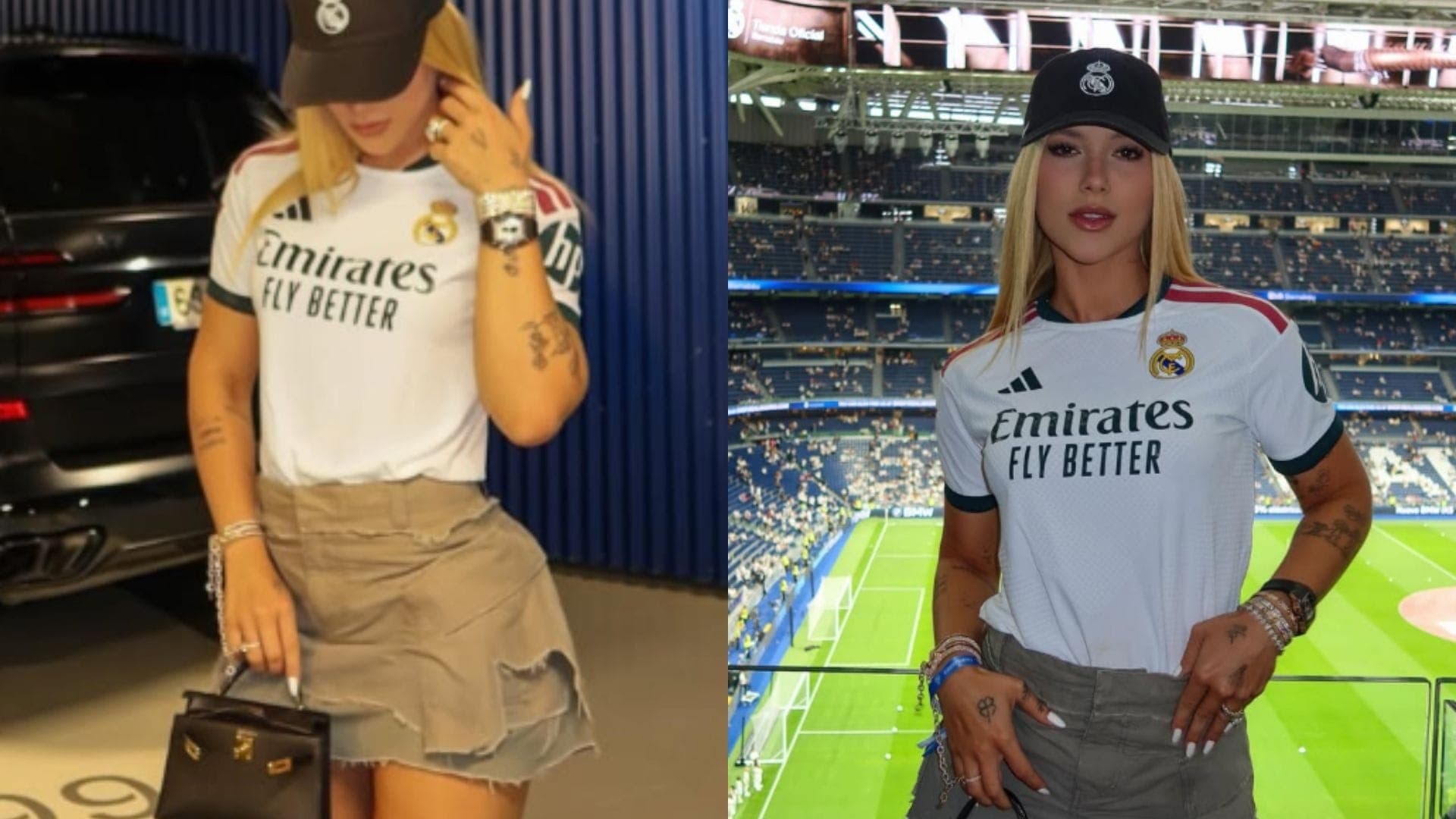 Virginia Fonseca em jogo do Real Madrid